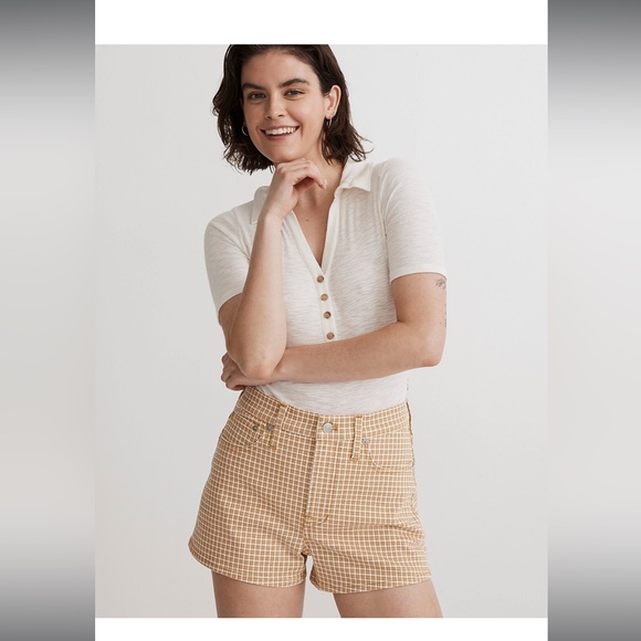 NWT Perfect Vintage Jean Short in Mini Check - Picture 3 of 9